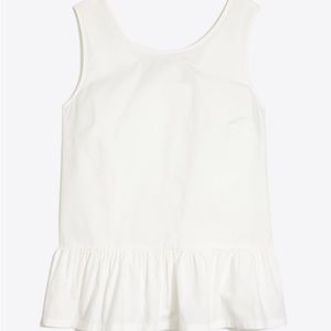 J crew white bow back top